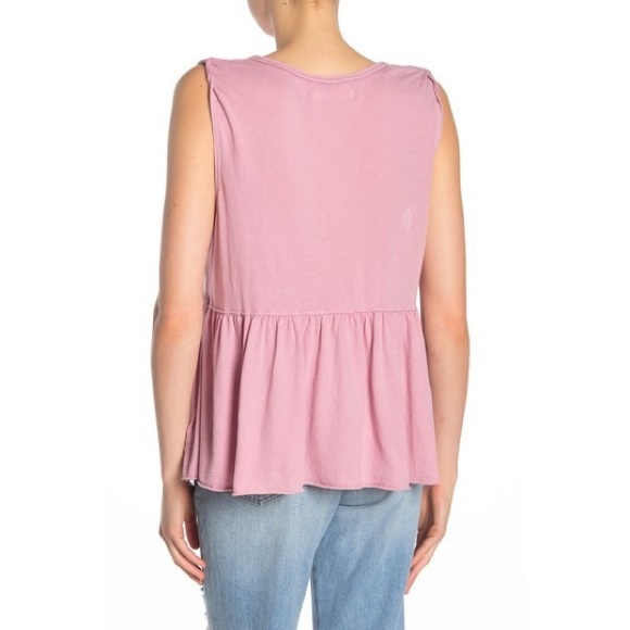 FREE PEOPLE Anytime Tank Peplum Oversized Tank Top - Picture 2 of 3